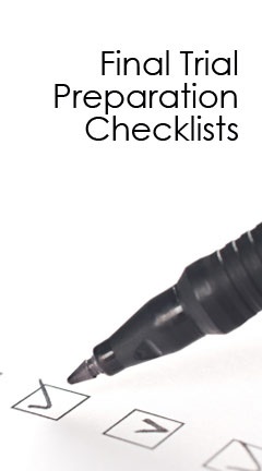 Final Trial Preparation Checklists